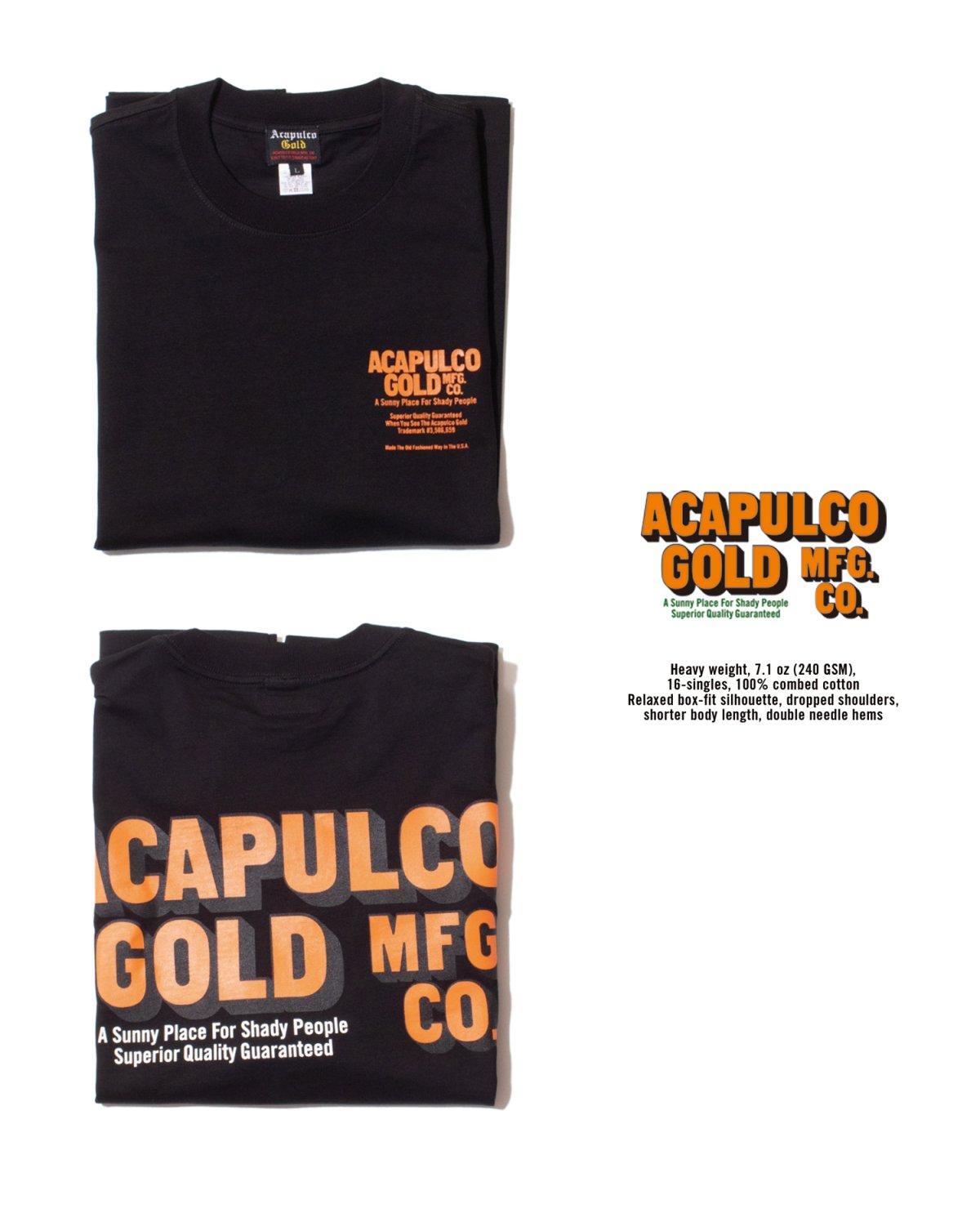 画像18: ACAPULCO GOLD(アカプルコゴールド) / OJ LOGO BOX FIT TEE (18)