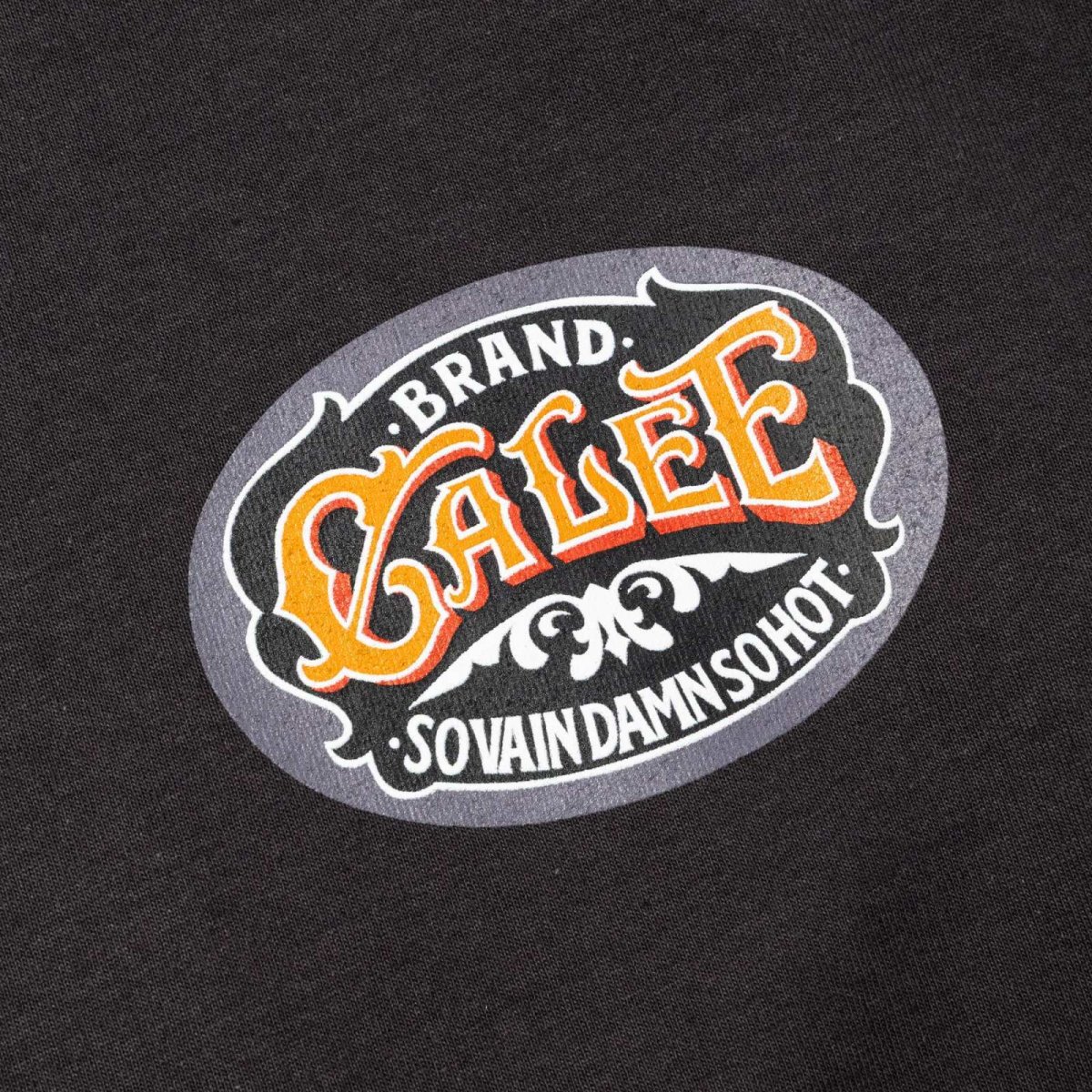 画像8: CALEE(キャリー) / VINTAGE TYPE SIGNBOARD L/S TEE ＜NATURALLY PAINT DESIGN＞ (8)