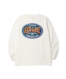 画像4: CALEE(キャリー) / VINTAGE TYPE SIGNBOARD L/S TEE ＜NATURALLY PAINT DESIGN＞ (4)