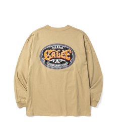 画像6: CALEE(キャリー) / VINTAGE TYPE SIGNBOARD L/S TEE ＜NATURALLY PAINT DESIGN＞ (6)
