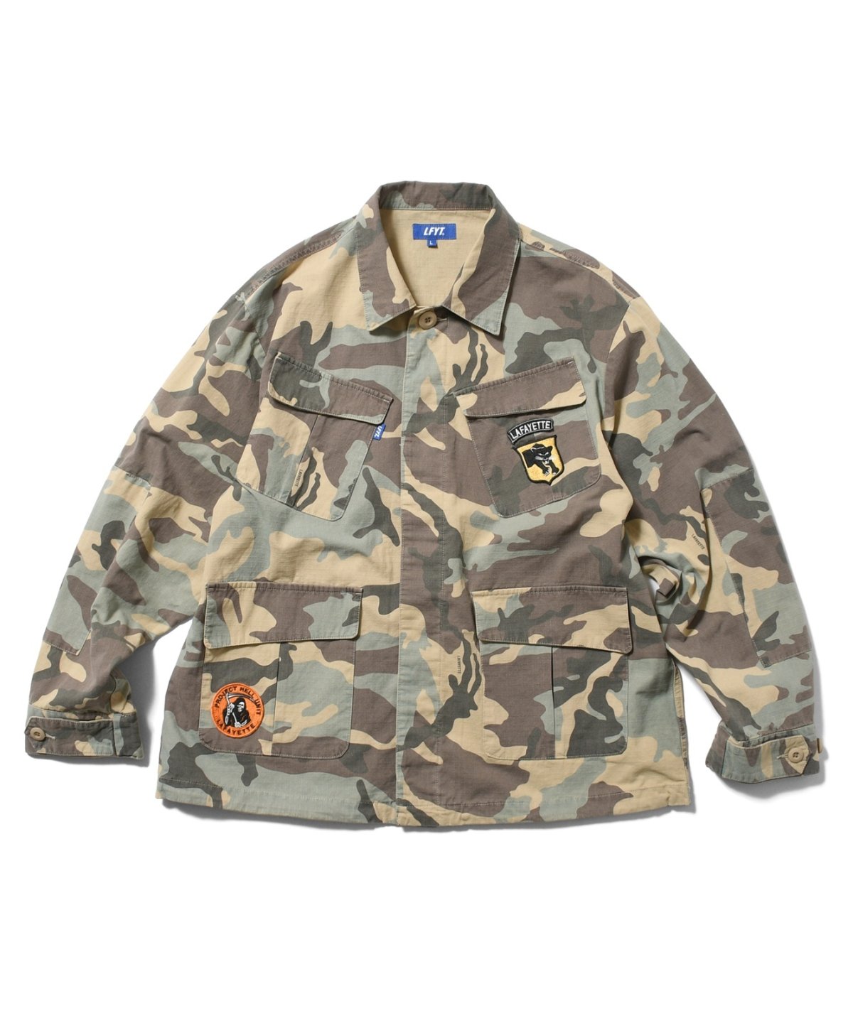 画像2: LFYT(ラファイエット) / WASHED RIPSTOP FIELD SHIRT (2)