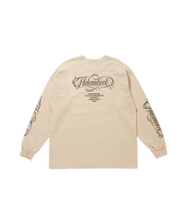 HIDEANDSEEK(ハイドアンドシーク) ロングスリーブTシャツ Calligraphy