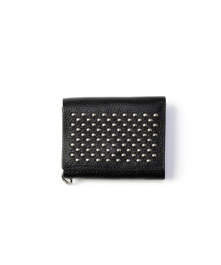 CALEE(キャリー) ウォレット ROUND STUDS LEATHER FLAP HALF WALLET CL