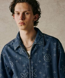 画像9: CALEE(キャリー) / CROSS PATTERN JACQUARD DENIM SWINGTOP (9)