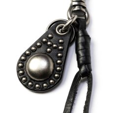 画像2: CALEE(キャリー) / STUDS LEATHER CHARM KEY RING (2)