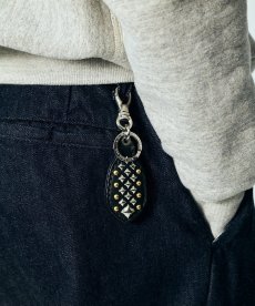 画像4: CALEE(キャリー) / STUDS LEATHER RUGGED KEY RING (4)
