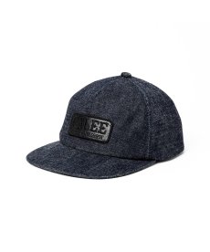画像1: CALEE(キャリー) / LEATHER WAPPEN DENIM CAP (1)
