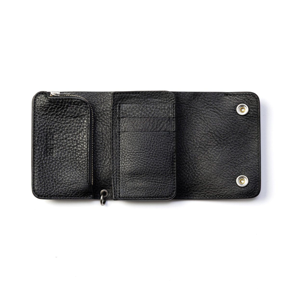 画像3: CALEE(キャリー) / ROUND STUDS LEATHER FLAP HALF WALLET (3)