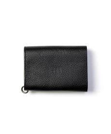 画像2: CALEE(キャリー) / ROUND STUDS LEATHER FLAP HALF WALLET (2)