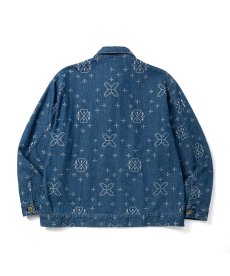 画像2: CALEE(キャリー) / CROSS PATTERN JACQUARD DENIM SWINGTOP (2)