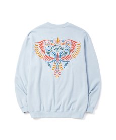 画像4: CALEE(キャリー) / EAGLE PINSTRIPING CREW NECK SW ＜NATURALLY PAINT DESIGN＞ (4)