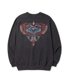 画像2: CALEE(キャリー) / EAGLE PINSTRIPING CREW NECK SW ＜NATURALLY PAINT DESIGN＞ (2)