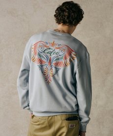 画像15: CALEE(キャリー) / EAGLE PINSTRIPING CREW NECK SW ＜NATURALLY PAINT DESIGN＞ (15)