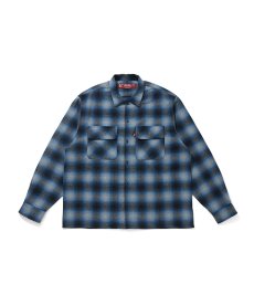 画像1: HIDEANDSEEK(ハイドアンドシーク) / Wool Ombre Check L/S Shirt(26aw) (1)