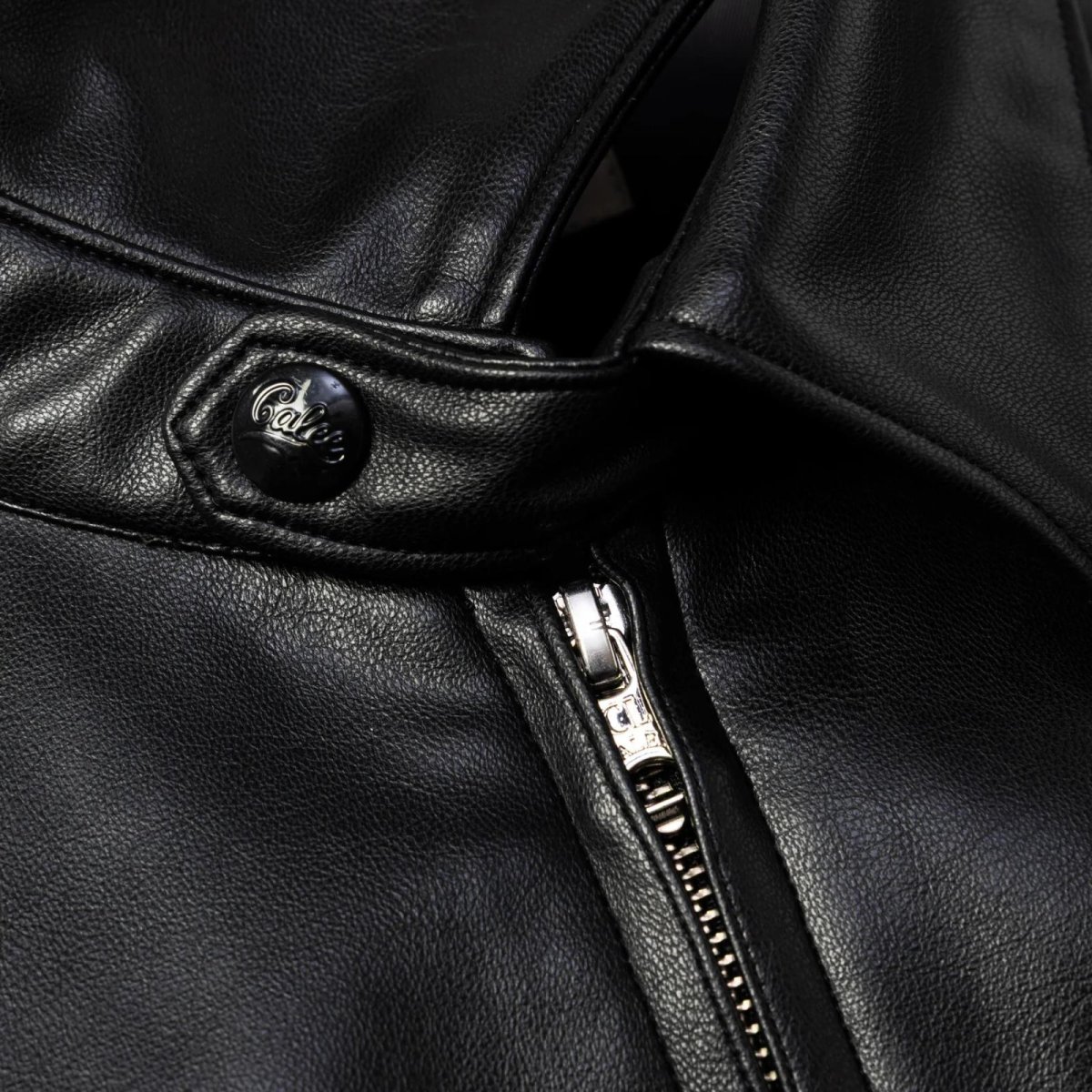 画像5: CALEE(キャリー) / FAUX LEATHER HARRINGTON JACKET (5)