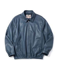 画像2: CALEE(キャリー) / FAUX LEATHER HARRINGTON JACKET (2)