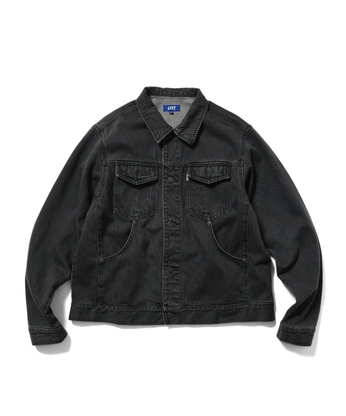 画像1: LFYT(ラファイエット) / BLACK DENIM TRUCKER JACKET (1)