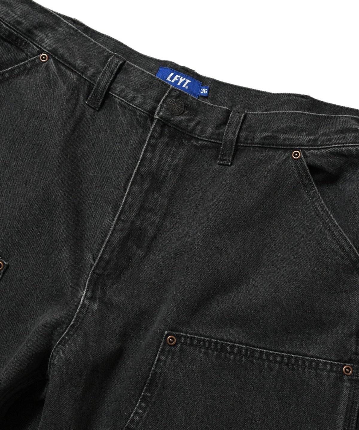 画像2: LFYT(ラファイエット) / BLACK DENIM PAINTER PANTS (2)