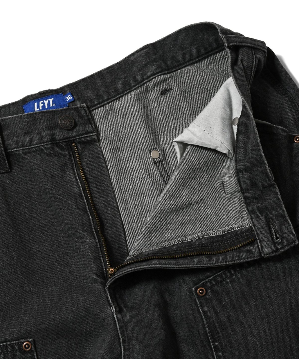 画像4: LFYT(ラファイエット) / BLACK DENIM PAINTER PANTS (4)