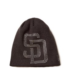画像1: NEW ERA / ベーシック ビーニー Rhinestone ビッグロゴ サンディエゴ・パドレス (1)