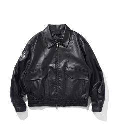 画像2: EL REIGN(エルレイン) / ARMY LEATHER JACKET  (2)