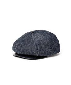 画像1: CALEE(キャリー) / LEATHER WAPPEN DENIM BRIM LEATHER CAS (1)