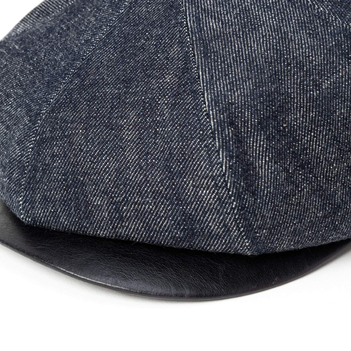 画像4: CALEE(キャリー) / LEATHER WAPPEN DENIM BRIM LEATHER CAS (4)