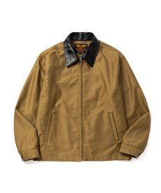 画像2: CALEE(キャリー) / CORD CLOTH LEATHER COLLAR JACKET (2)