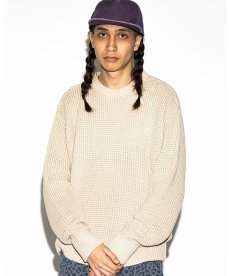 画像6: HIDEANDSEEK(ハイドアンドシーク) / Heavy Waffle Knit Sweater(26aw) (6)