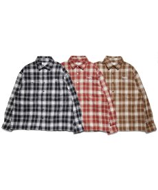 画像1: HAIGHT / OMBRE CHECK FLANNEL SHIRT (1)