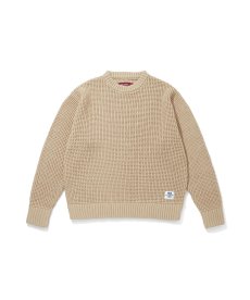画像3: HIDEANDSEEK(ハイドアンドシーク) / Heavy Waffle Knit Sweater(26aw) (3)
