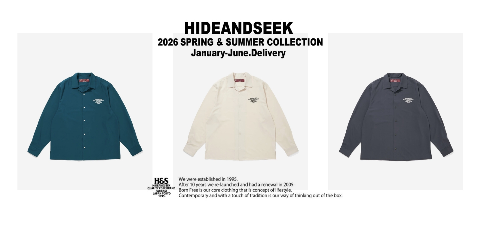 4/4(土) 12時〜 HideandSeek 2026 SPRING&SUMMER COLLECTION 新作発売