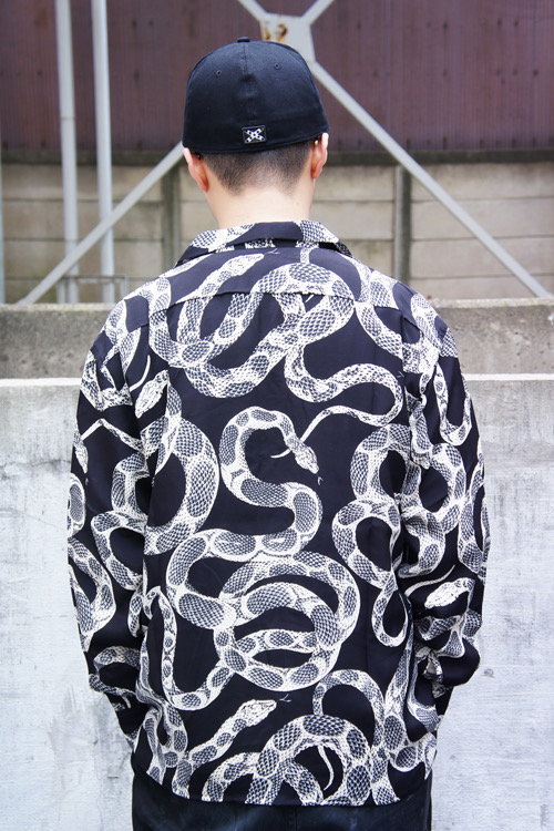 CALEE(キャリー) シャツ 20SS029 Snake pattern L/S shirt -BLACK ...