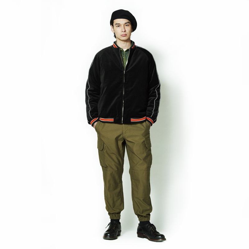 CALEE(キャリー) ジャケット 20AW043 Velveteen embroidery lib jacket 
