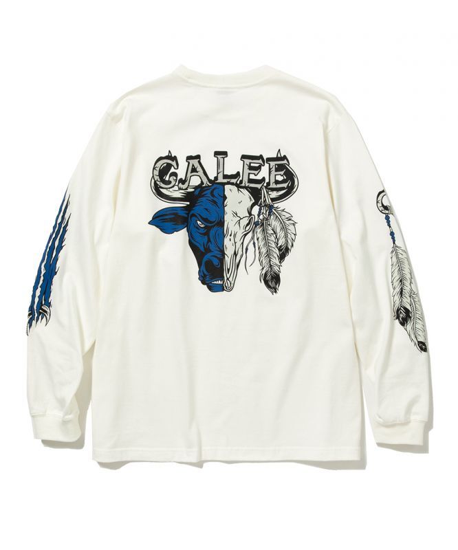 CALEE(キャリー) L/S Tシャツ 21SS002 Multi print L/S t-shirt -WHITE
