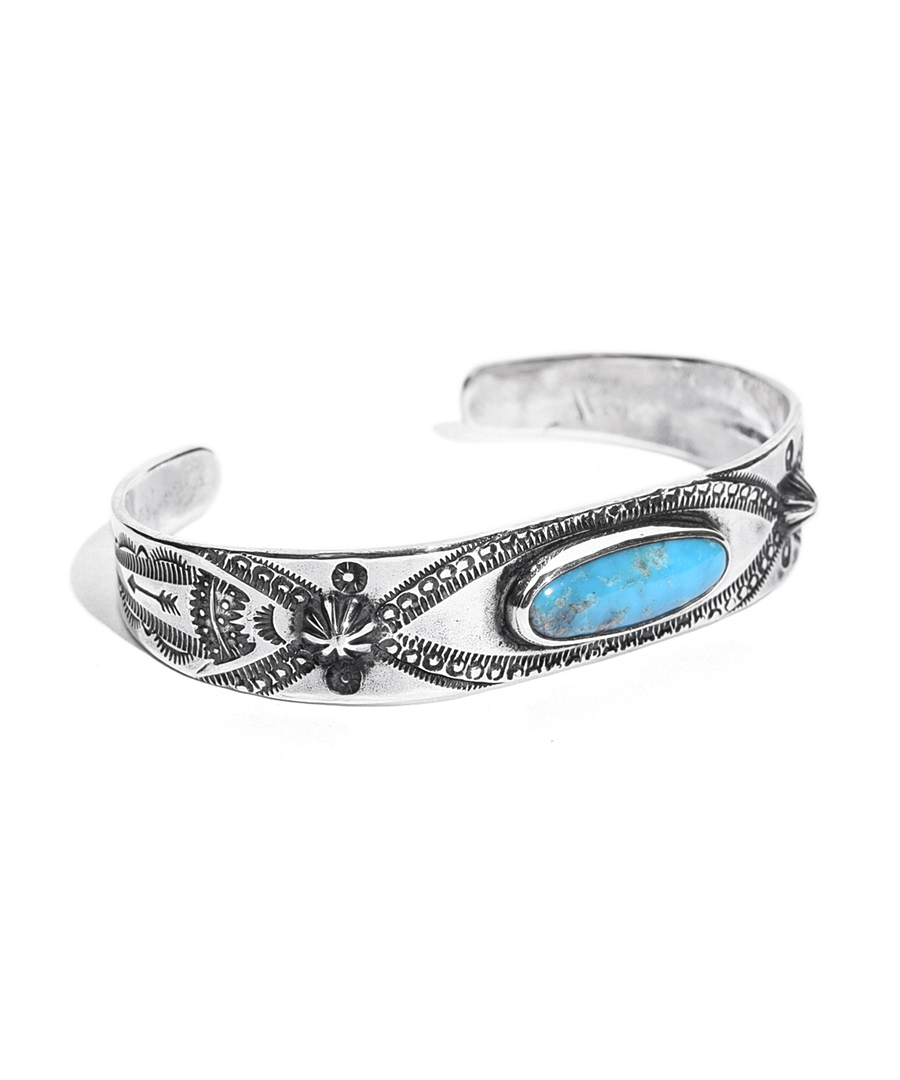 LARRY SMITH(ラリースミス)バングル OVAL TURQUOISE BRACELET (SHELL