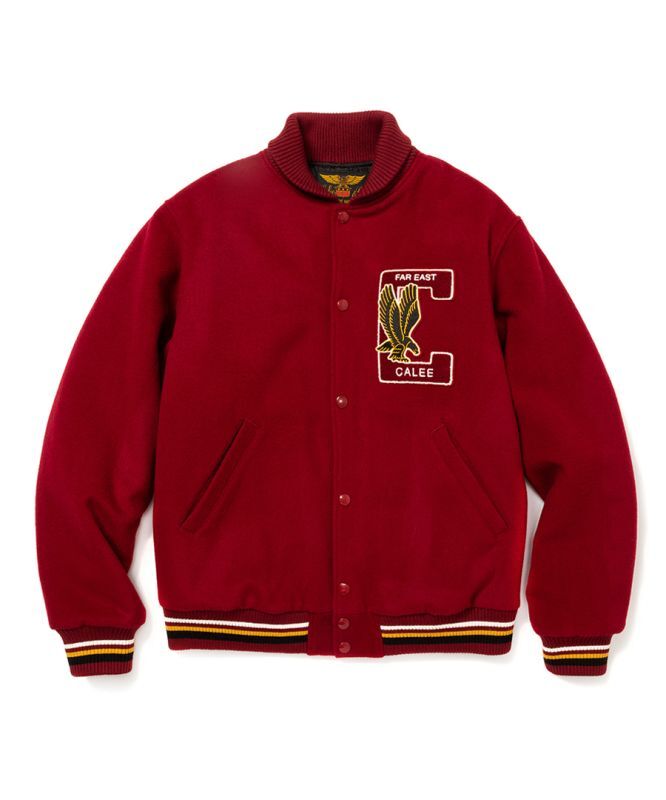 CALEE(キャリー) ジャケット College type wappen wool stadium jacket