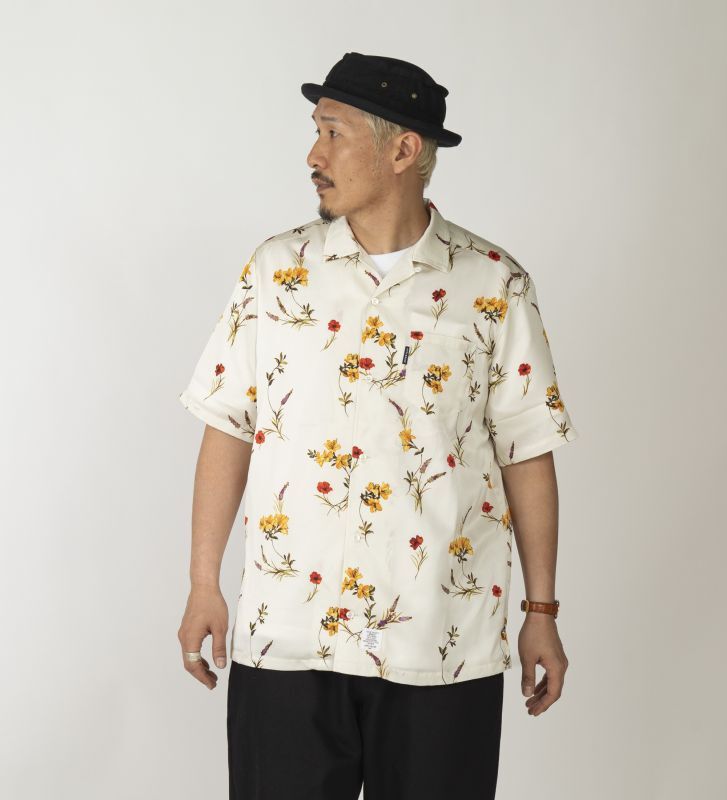 APPLEBUM(アップルバム) シャツ Satin Flower S/S Aloha Shirt 2210202 