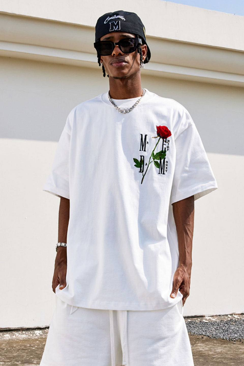 MR. ENJOY DA MONEY(ミスターエンジョイダマニー) Tシャツ EMBROIDERY ROSE TEE 正規取扱通販サイト │