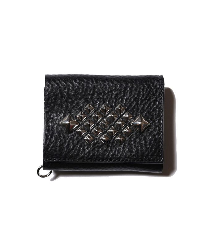 CALEE Studs leather multi wallet