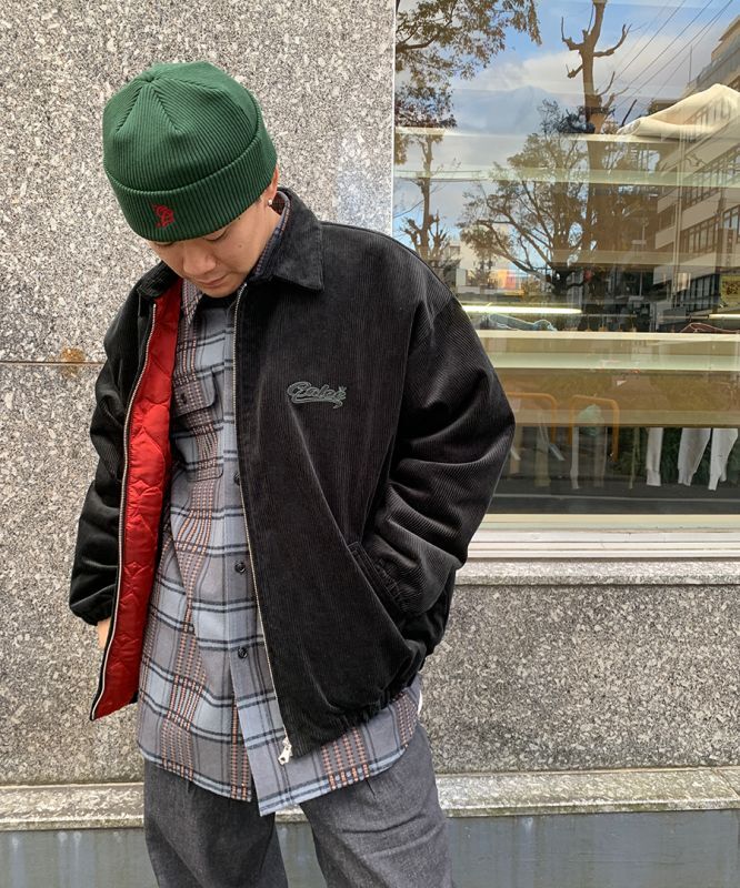 embroidery corduroy harrington jacket