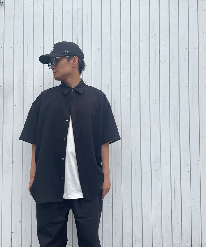 CALEE(キャリー) シャツ Embroidery fly front S/S shirt 23SS079 正規