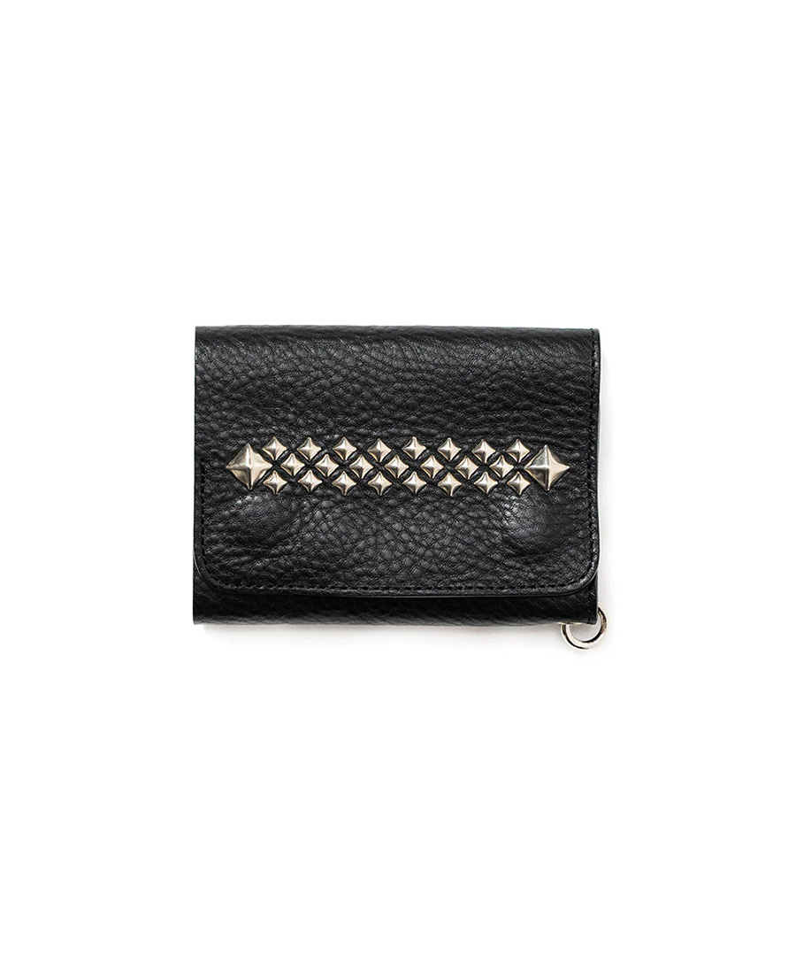 CALEE(キャリー) ウォレット STUDS LEATHER FLAP HALF WALLET CL