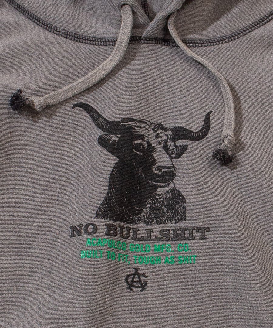 画像2: ACAPULCO GOLD(アカプルコゴールド) / NO BULLSHIT PULLOVER HOODED SWEATSHIRT (WORN WASHED EFFECT) (2)