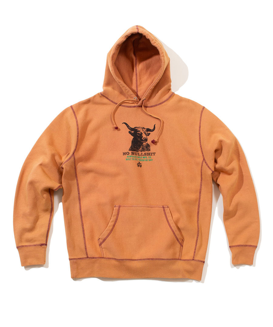 画像5: ACAPULCO GOLD(アカプルコゴールド) / NO BULLSHIT PULLOVER HOODED SWEATSHIRT (WORN WASHED EFFECT) (5)