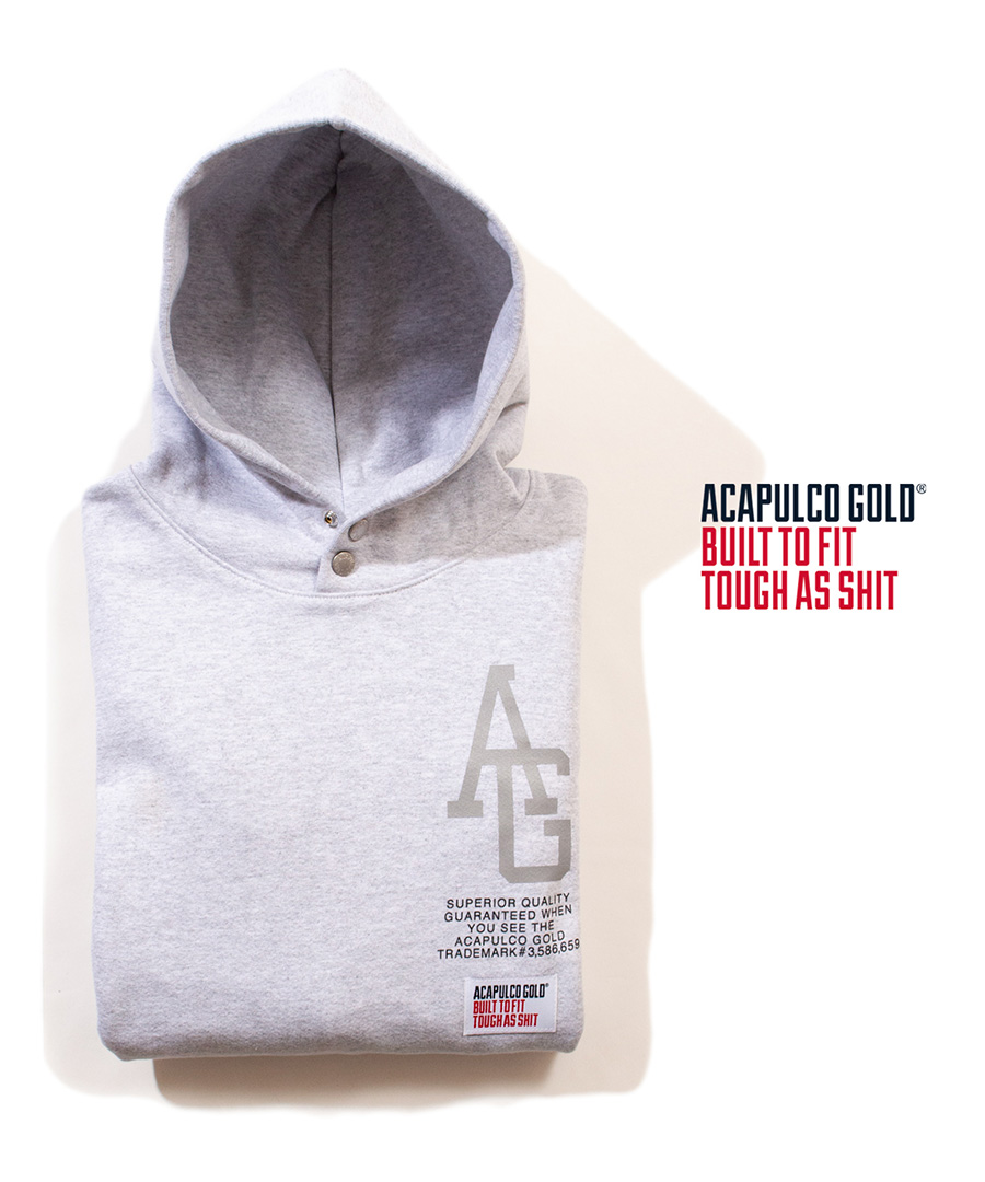 画像8: ACAPULCO GOLD(アカプルコゴールド) / REFLECTIVE AG SIGNATURE SNAP HOODED SWEATSHIRT (8)