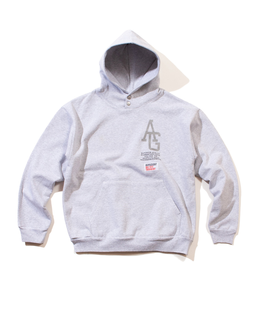 画像2: ACAPULCO GOLD(アカプルコゴールド) / REFLECTIVE AG SIGNATURE SNAP HOODED SWEATSHIRT (2)