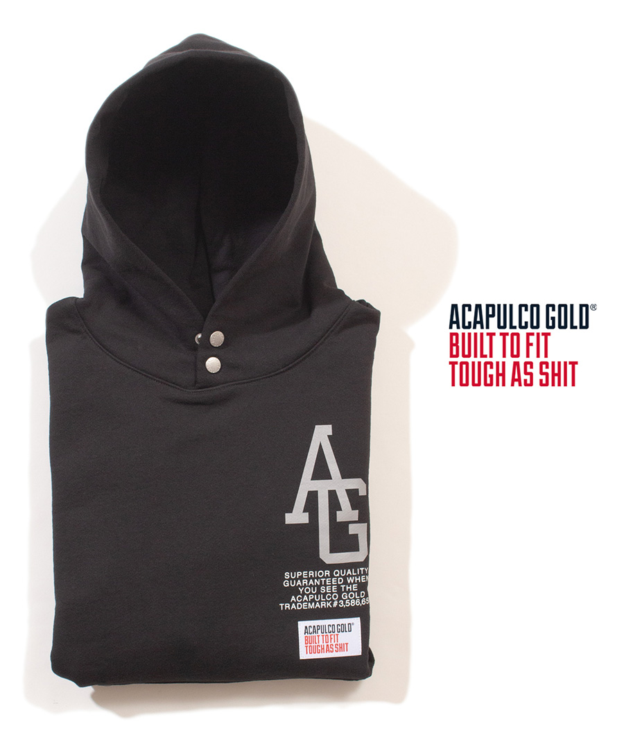 画像7: ACAPULCO GOLD(アカプルコゴールド) / REFLECTIVE AG SIGNATURE SNAP HOODED SWEATSHIRT (7)