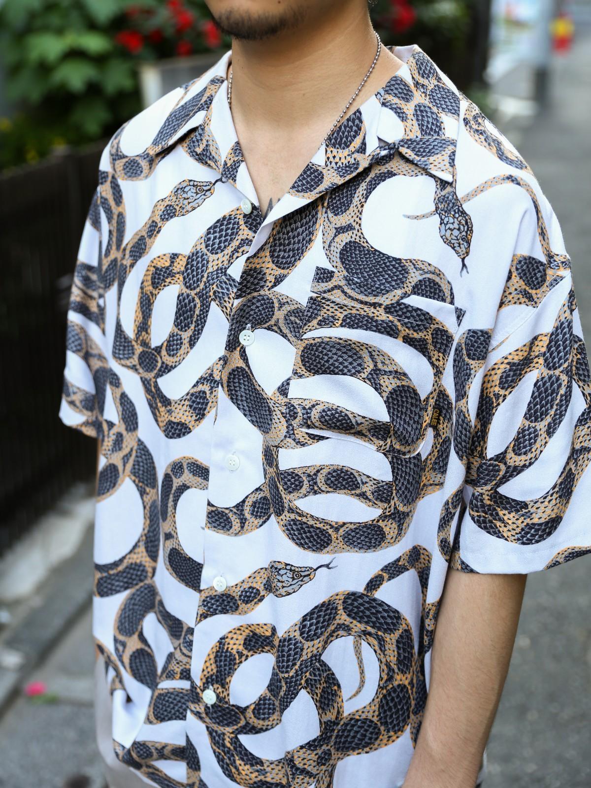 CALEE(キャリー) シャツ ALLOVER SNAKE PATTERN S/S SH CL-26SS007ULT